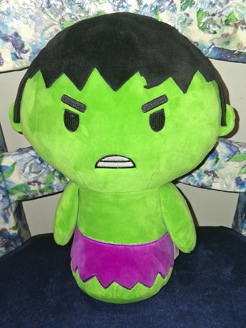 Marvel Green Hulk Plush with Black Hair and Purple Shorts